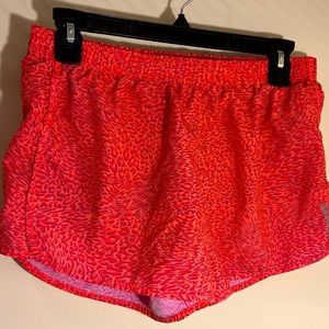 Reebok Pink Cheetah Print Athletic Shorts Small